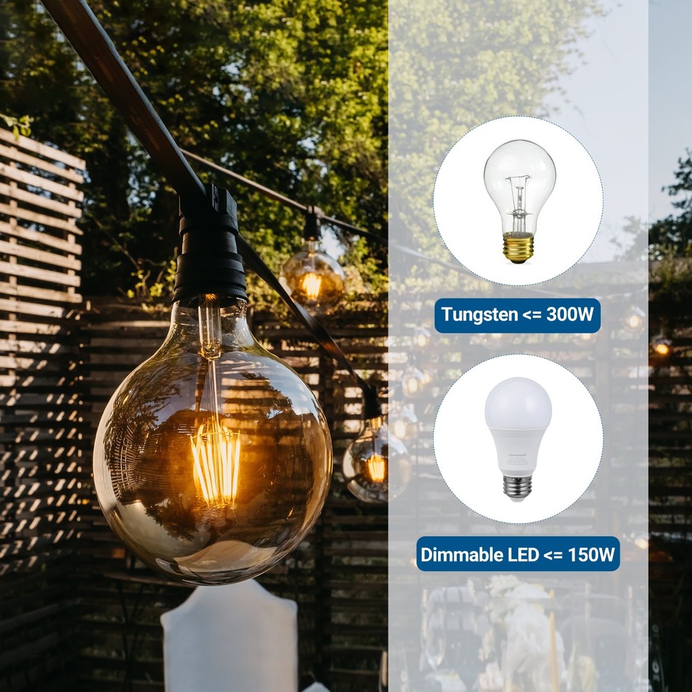 DEWENWILS Outdoor String Light Dimmer Remote Control Weatherproof Dimmable LED