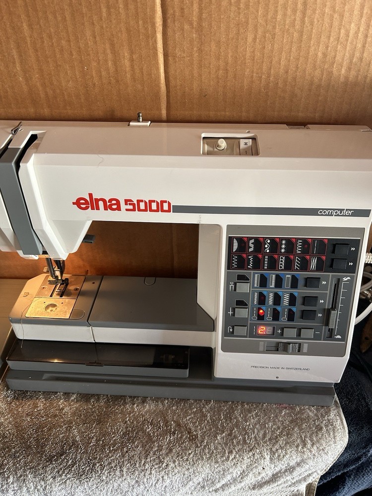 Elna 5000 Computer Sewing Machine w/ Pedal, Needs Service & Repairs