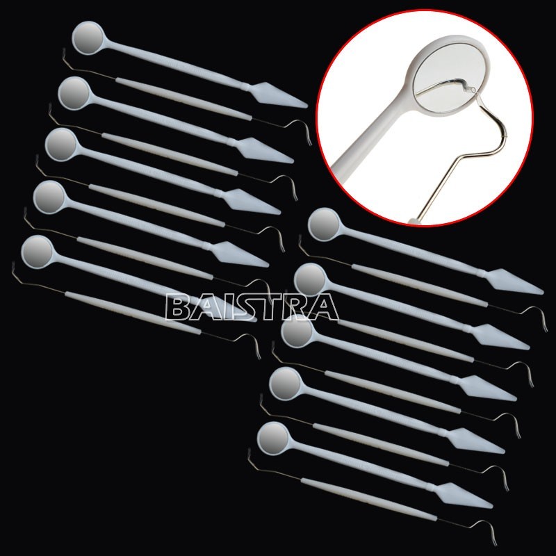 100Bags AZDENT Dental BASIC SURGERY KIT Disposable Mirror+Explorer Probe Cheaper
