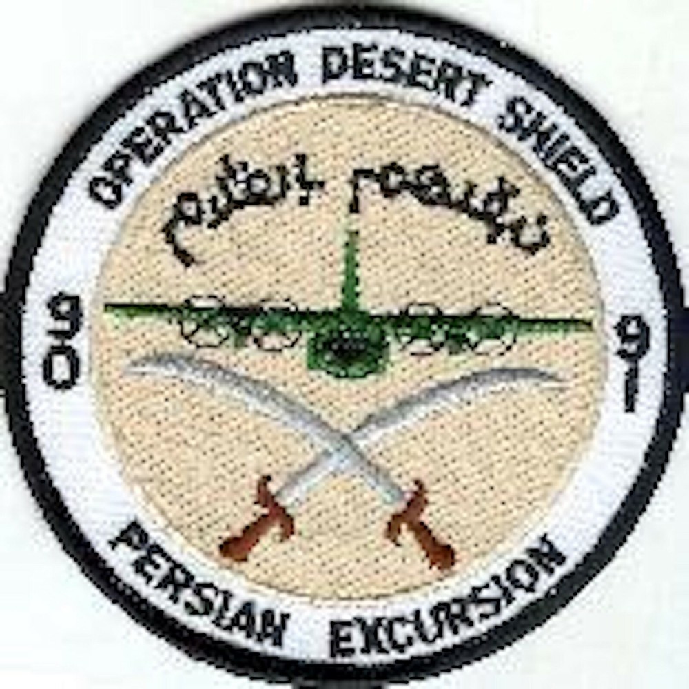 4" USAF AIR FORCE C-130 PERSIAN EXCURSION DESERT SHIELD EMBROIDERED JACKET PATCH