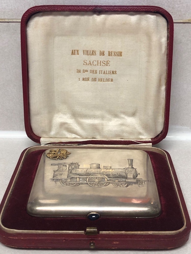 Imperial presentation russian silver cigarette case