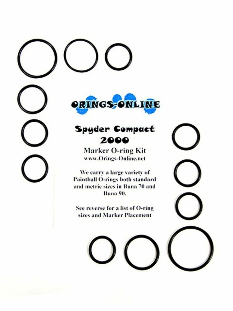 Spyder Compact 2000 Paintball Marker O-ring Oring Kit x 4 rebuilds / kits
