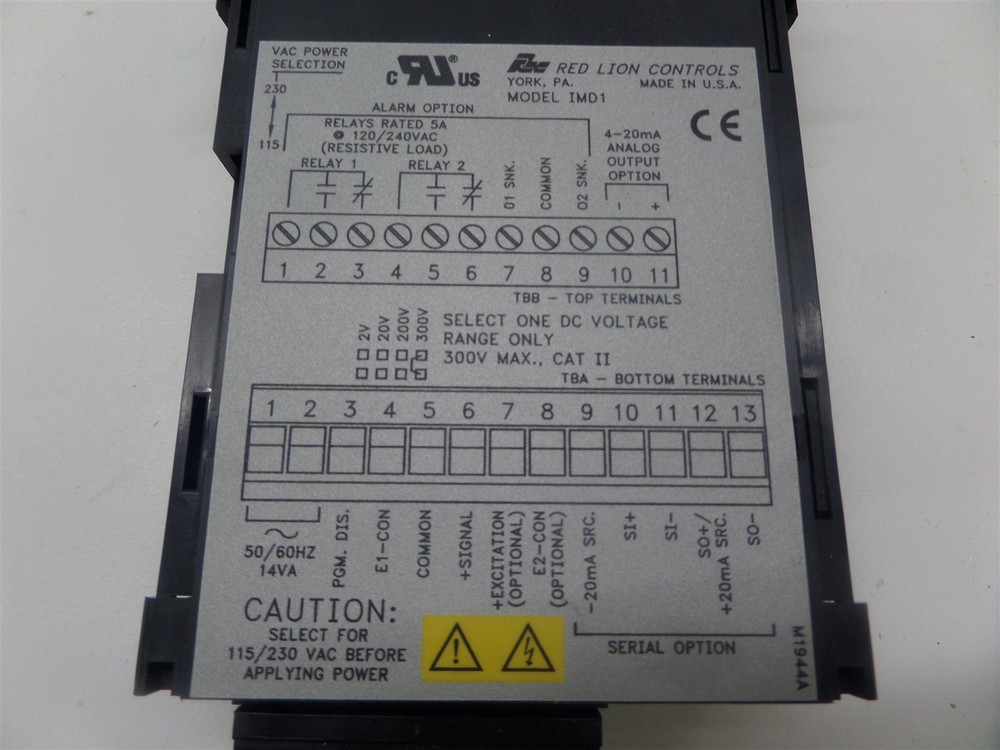 Red Lion Controls IMD1 Panel Meter IMD10162