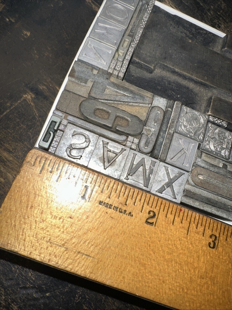 Printing Blocks Ornamental Borders Dingbats Nice Variety! #BB