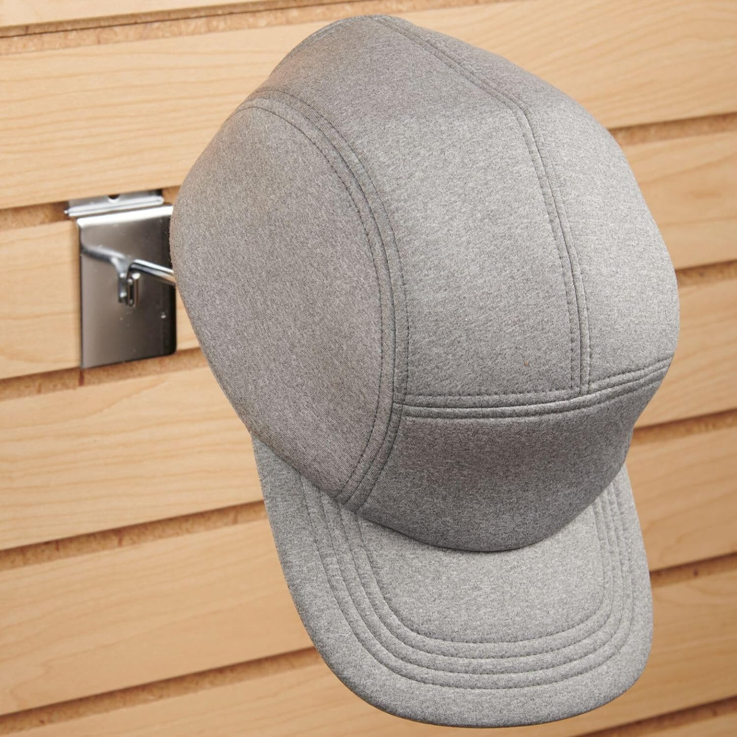 Slatwall Hat Set of 12 Racks Cap Slat Panels Chrome Display Hook Retail Store