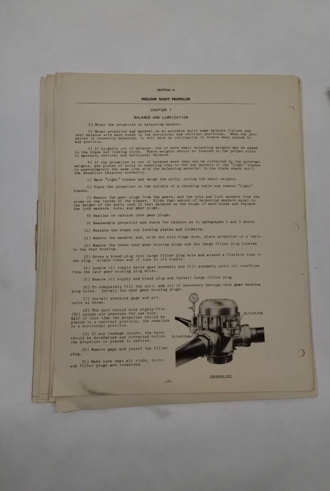 Curtiss Wright Hollow Shaft Propeller (Three Bade) Section 13-Original