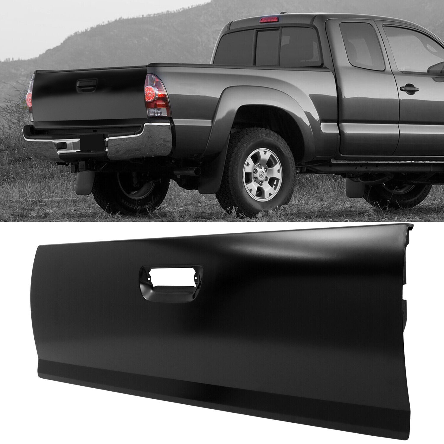 For Toyota Tacoma 2005-2015 Rear Tailgate NEW Painted Black Steel Tail Gate