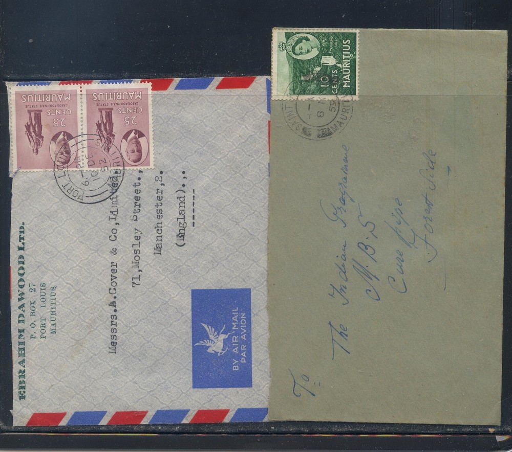 Mauritius   2  covers,  one  local