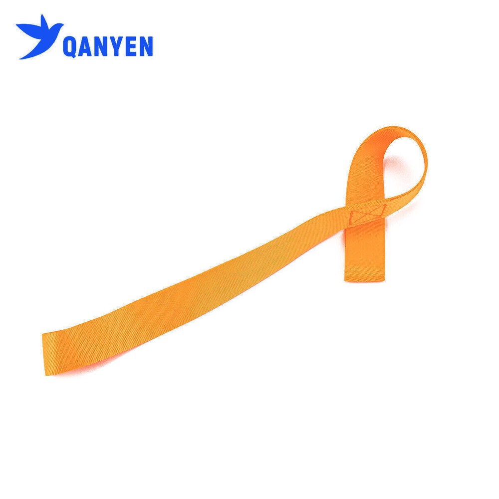 8 Pcs 460mm Orange Soft Loop Motorcycle ATV Tie Down Ratchet Binding Straps