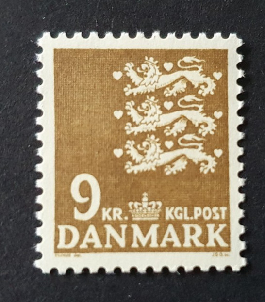 1977 DENMARK DANMARK DEFINITIVE 9KR VF MNH