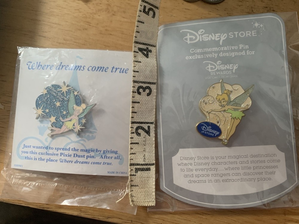 Disney Tinkerbelle Pins 2  Disney Store & Pixie Dust