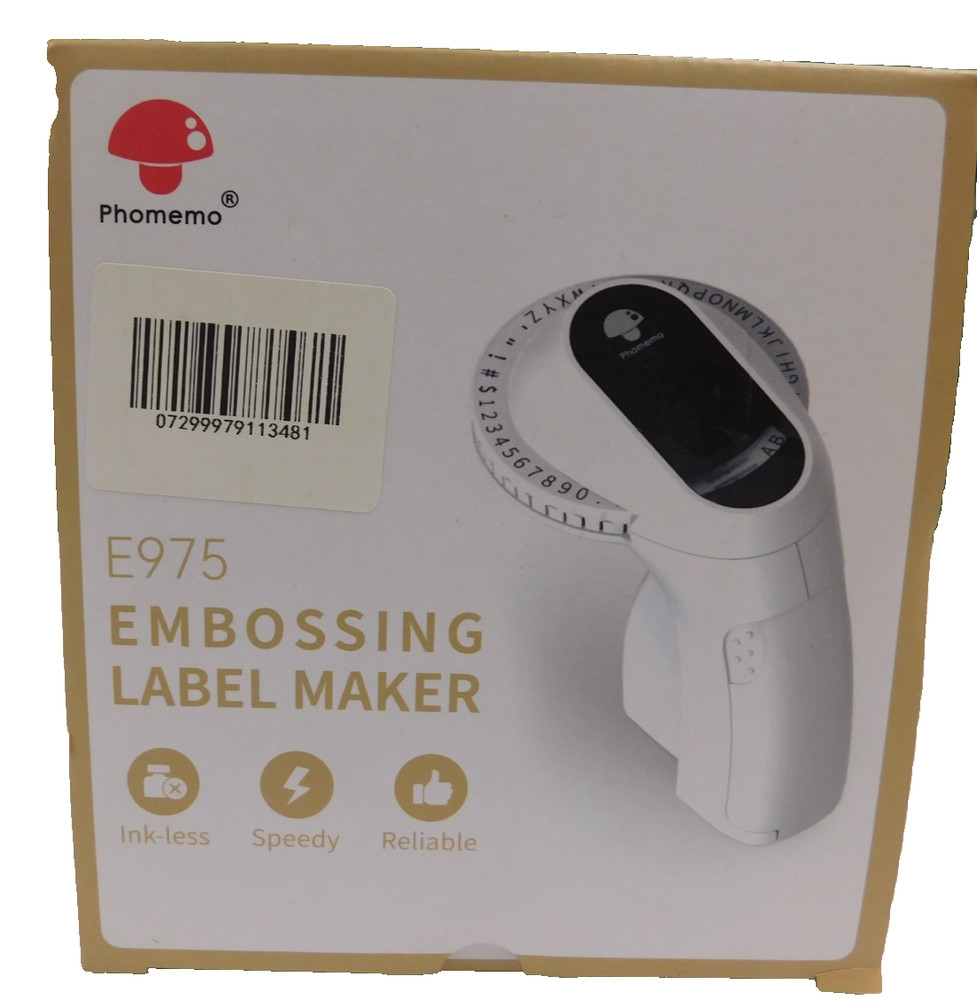 Phomemo E975 Embossing Label Maker Handheld Label Maker With 6 Label Tapes