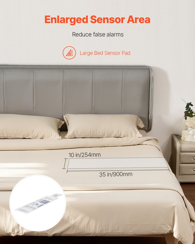 VEVOR Early Alert Bed Alarm System Wireless Bed Sensor Pad Call Button & Pager