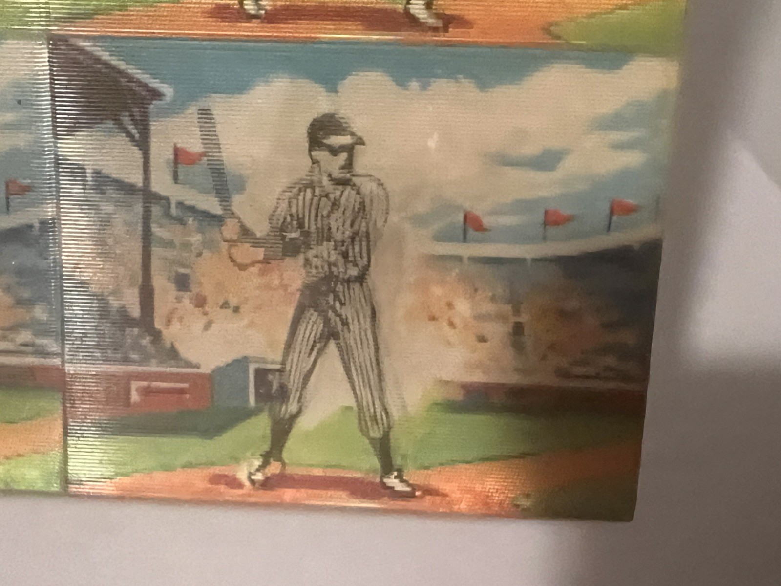 1950s Vari-Vue Baseball Player Lenticular Flicker Cards Uncut Sheet of 12