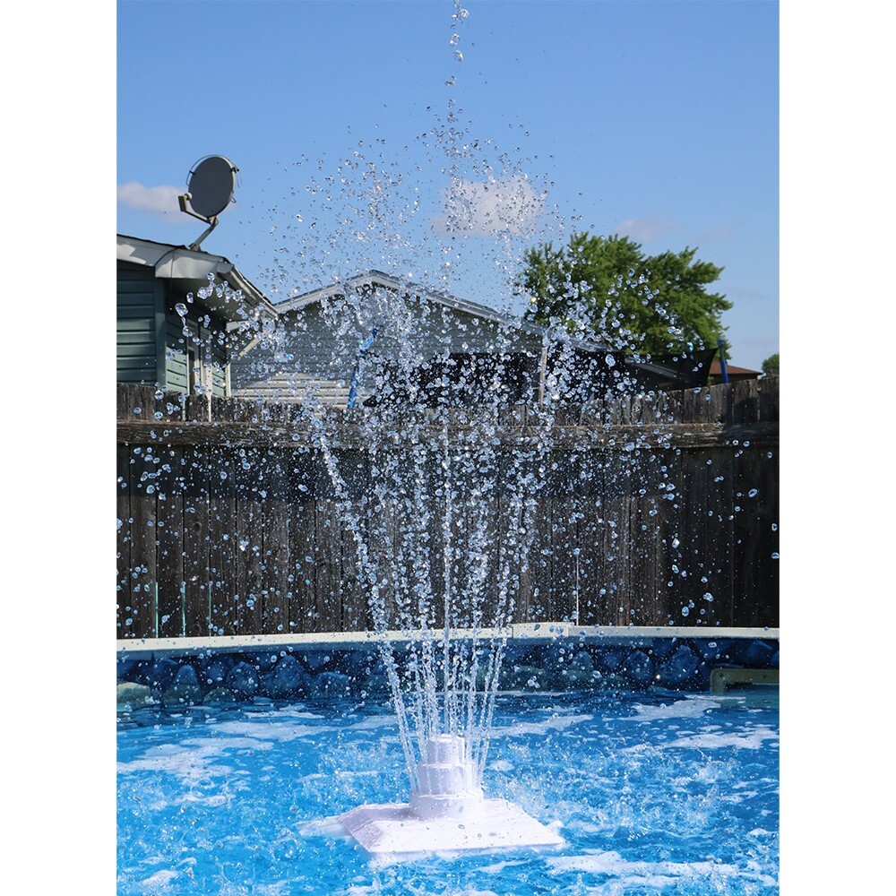 Aqua Select Grecian Floating Triple Tier Swimming Pool Fountain - White Color