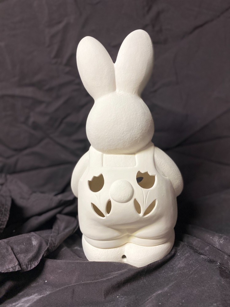 Large Bunny Light Up 13" T Easter Spring Rabbit Ceramic Bisque Ready to Paint