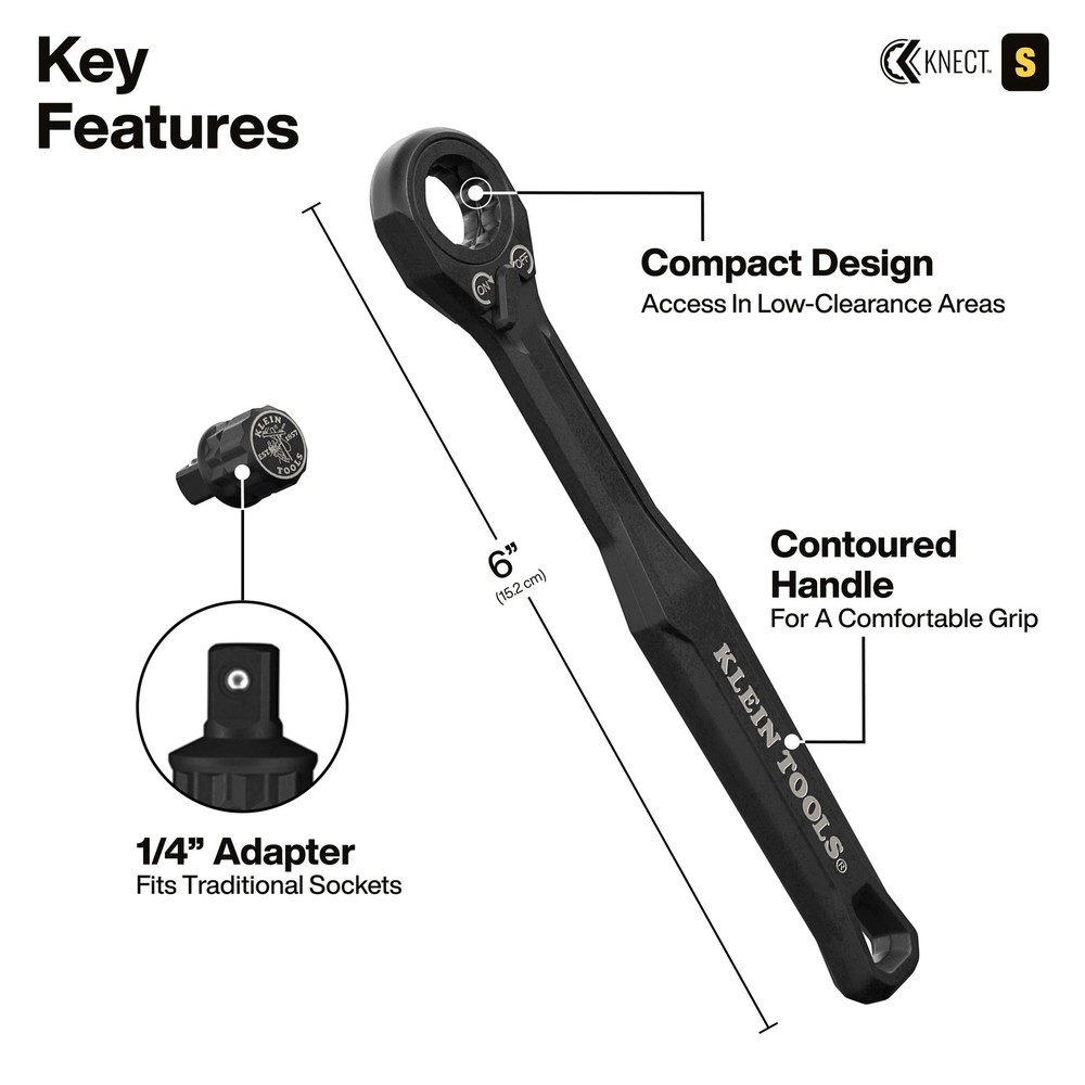 Klein Tools 65301KNECT KNECT Pass-Through and Flip Socket Starter Set, SAE
