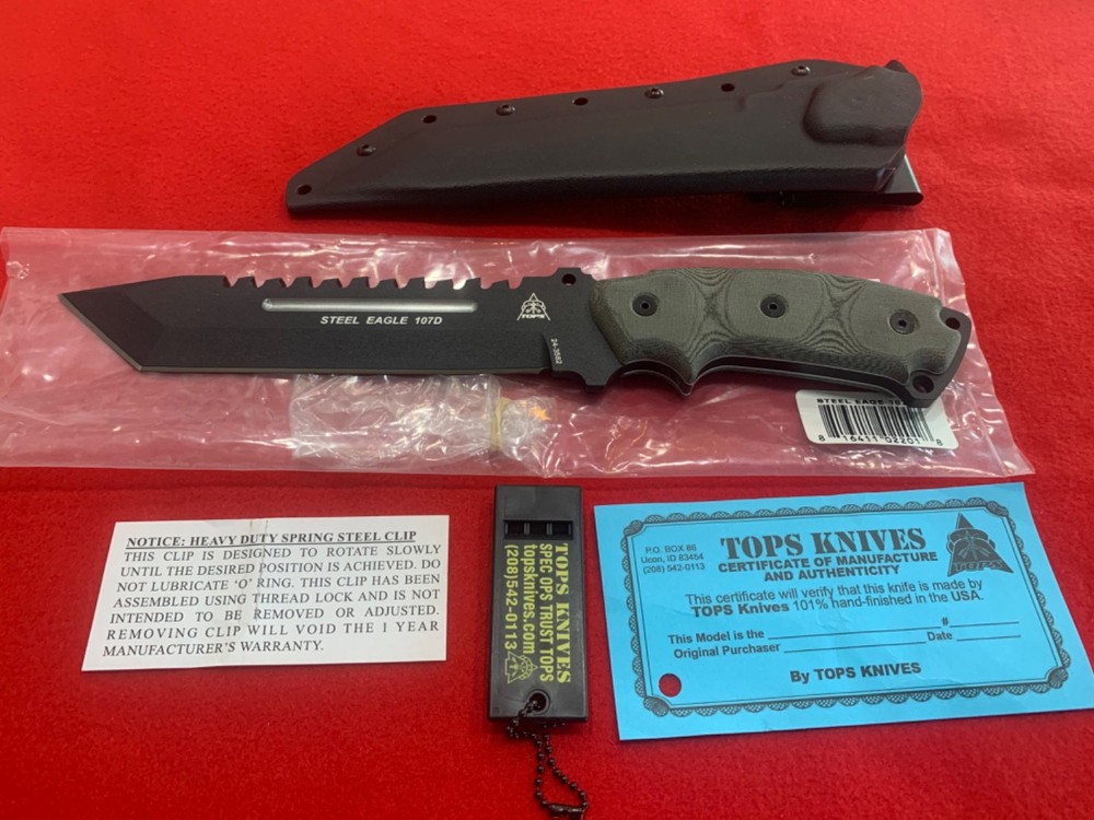 TOPS KNIVES STEEL EAGLE 107D
