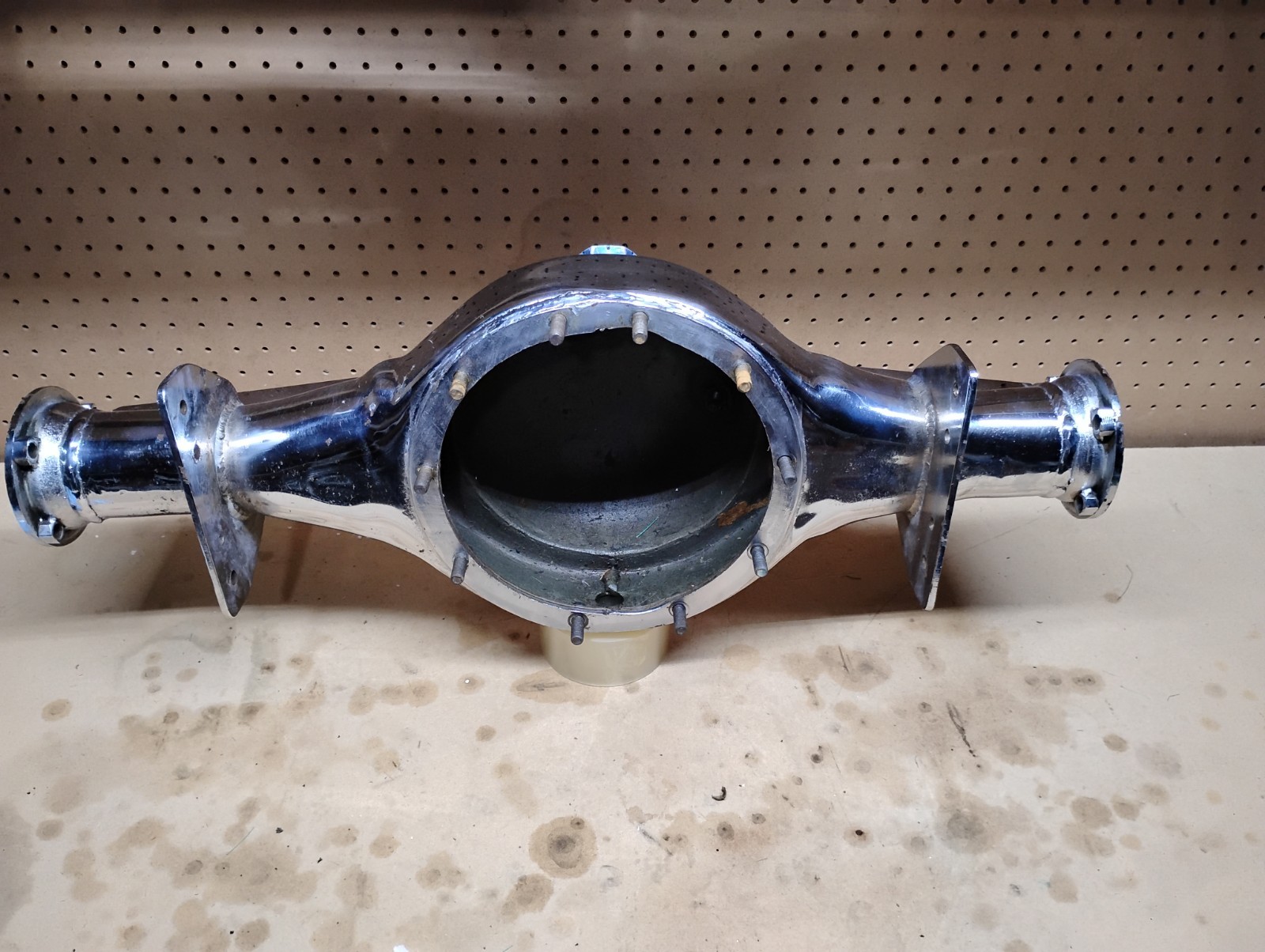 Vintage CHROME 8¾ 8.75 Axle FRONT ENGINE DRAGSTER Slingshot Vtg NHRA GASSER