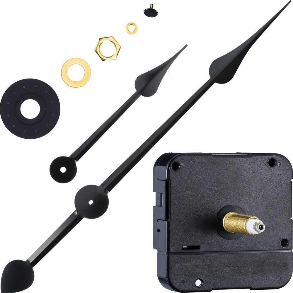 Long Shaft High Torque Clock Movement Clock Motor with 7 Inch Spade Hands (Shaft