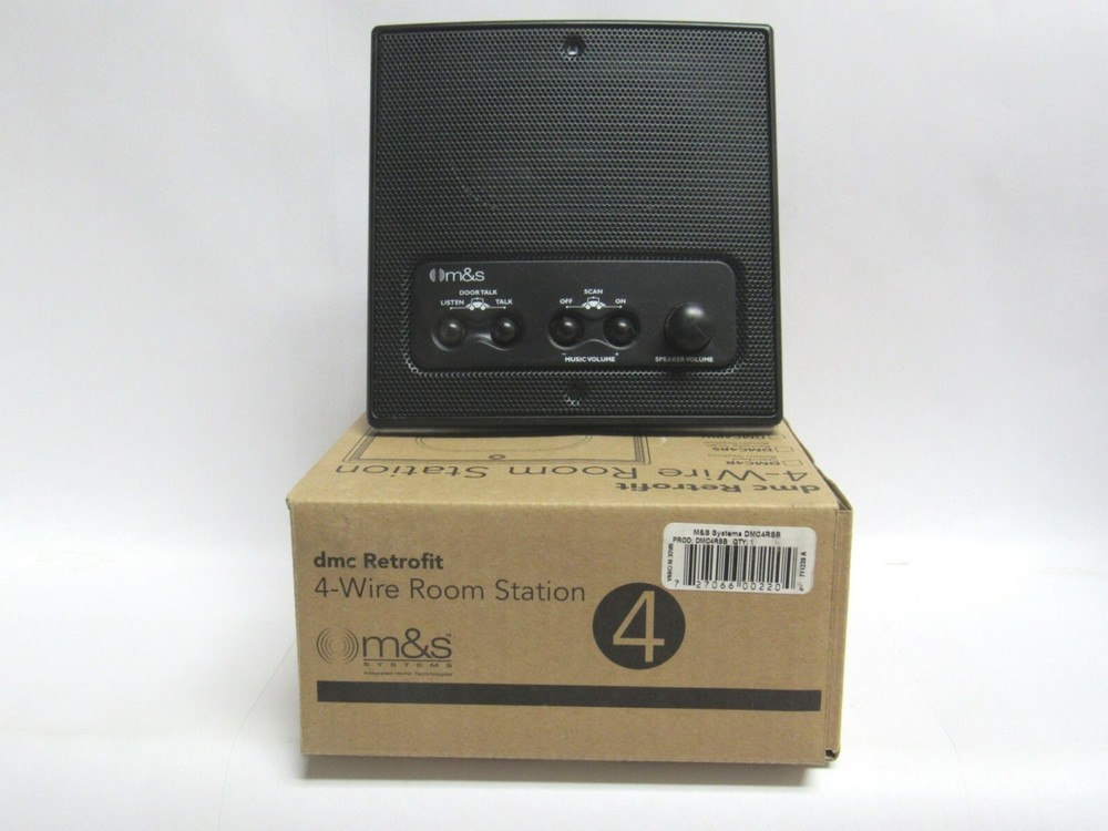 DMC4RSB w/Black DMCFRB M&S Intercom Room Station 4-wire DMC3-4