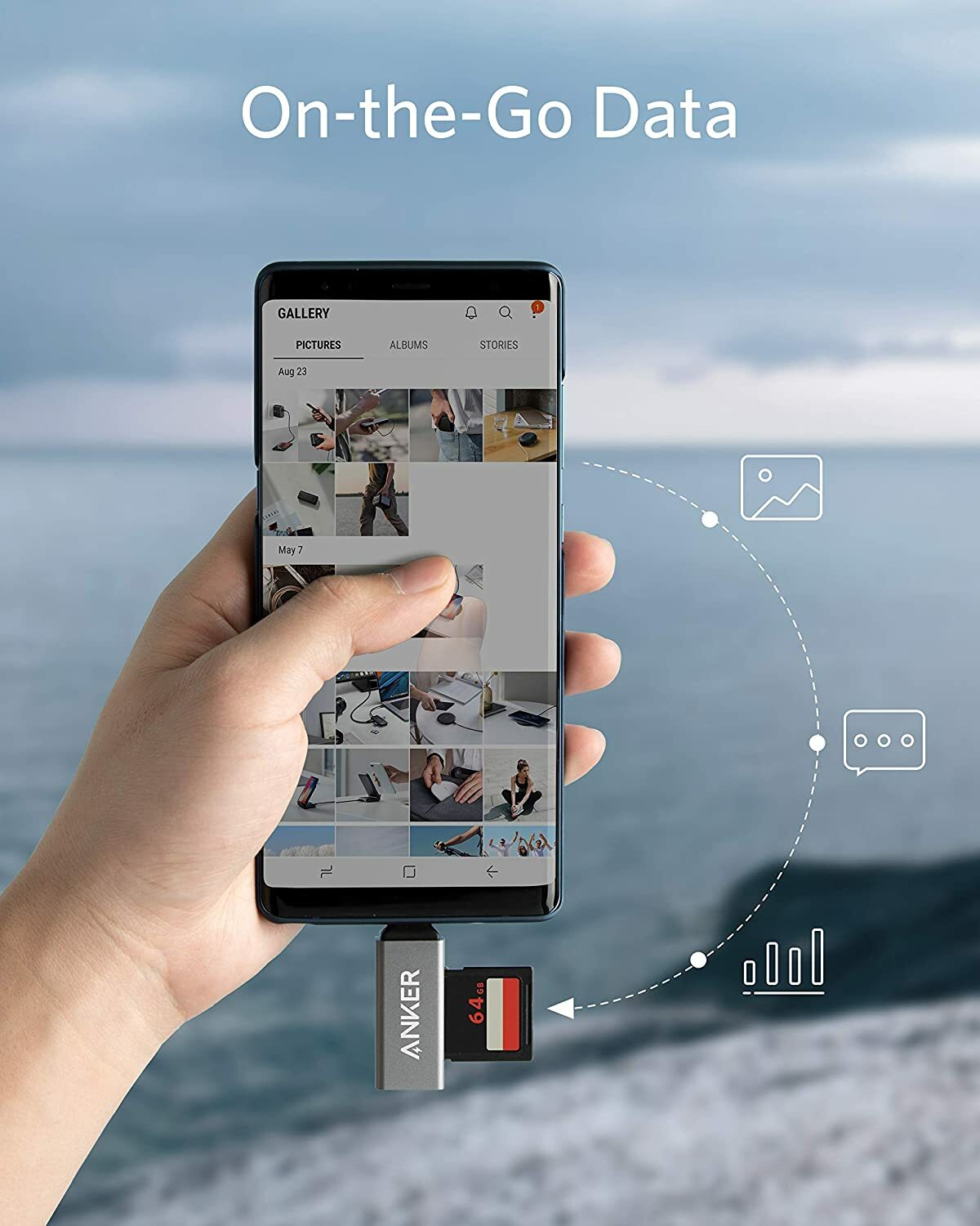 Anker 2-in-1 Memory Card Reader USB C to SD/Micro SD for SDXC SDHC MMC UHS-I
