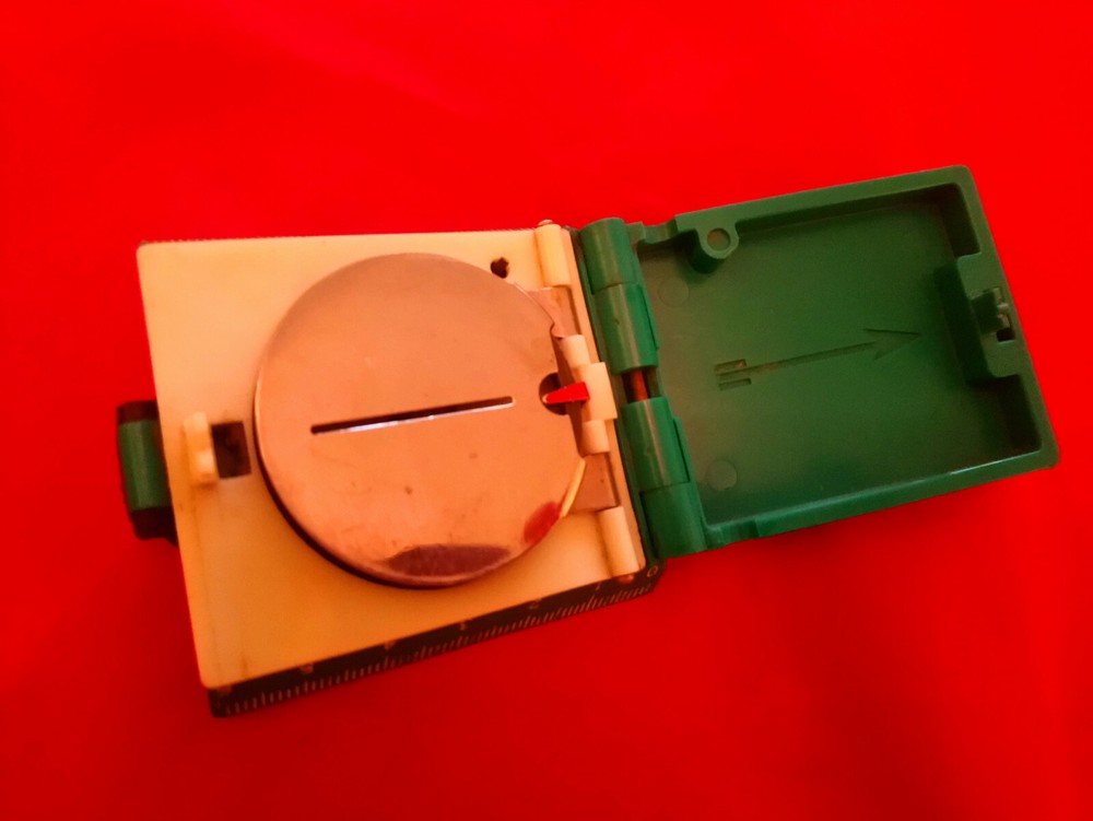 soviet vintage compass USSR Tourist-2 green
