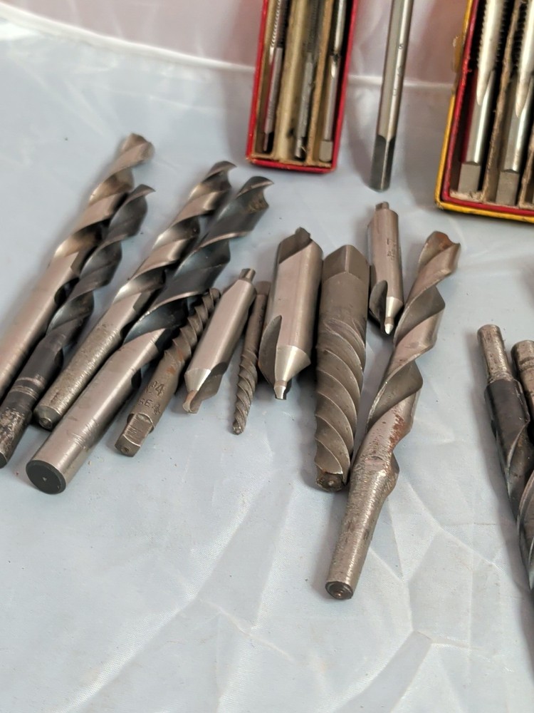Machinist Taps Drill Bits Ect... Lot Great Condition
