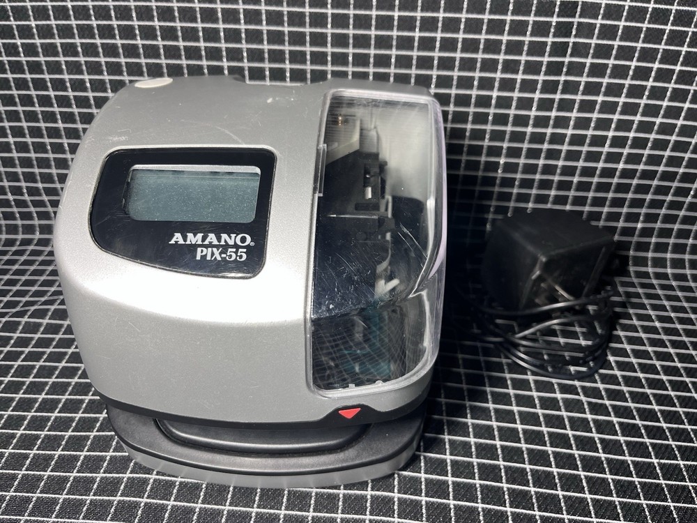Amano Pix-55 Time Clock Electronic Digital Time Recorder *READ