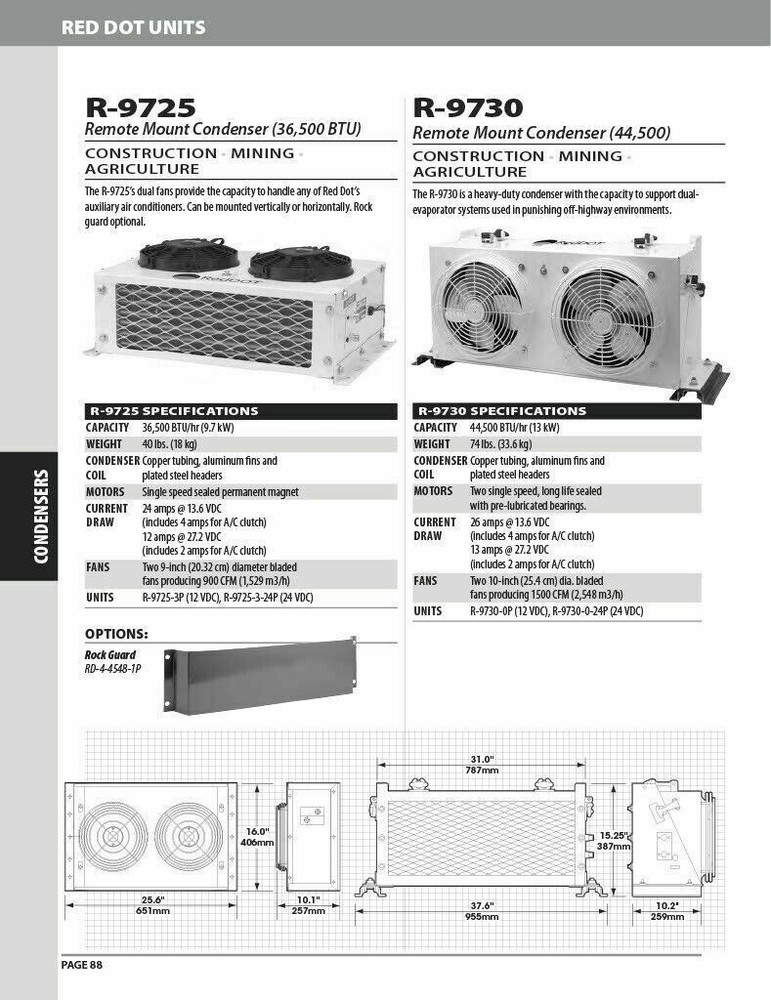 Red Dot AC Condenser Unit 12v R-9730-0P