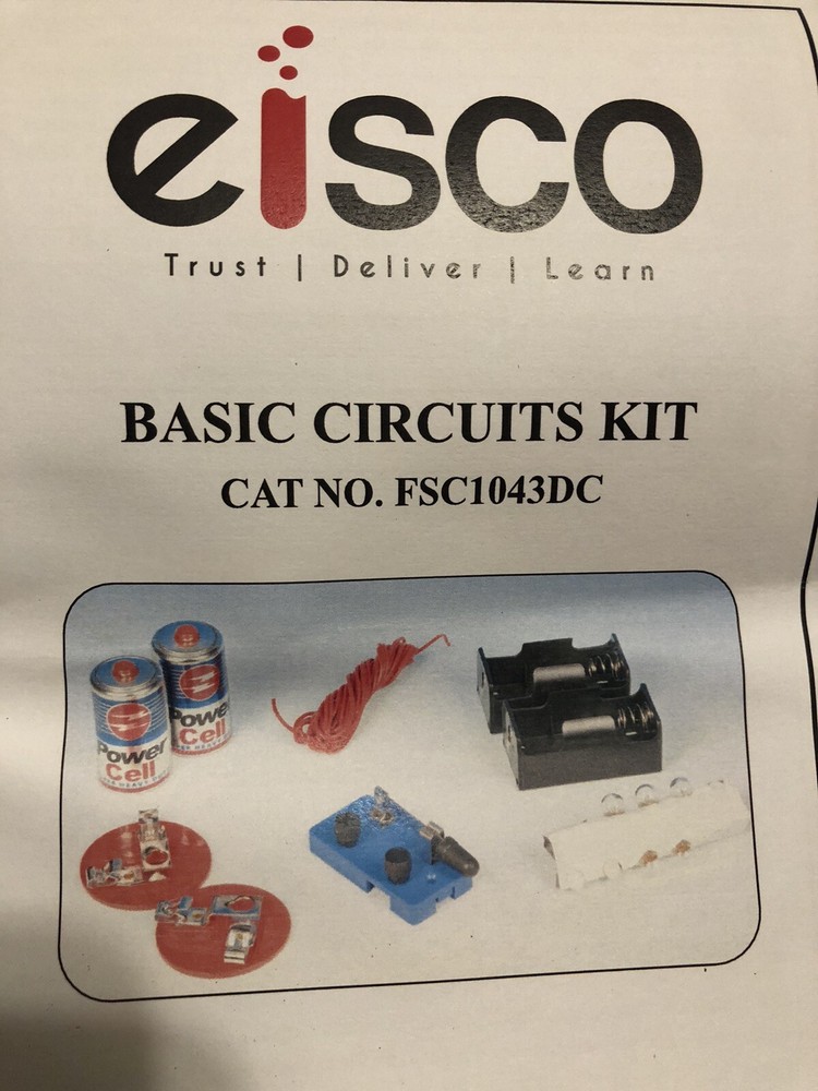 Eisco Labs Basic Beginner Circuit Kit Teaching Series Parallel Circuits Experim.