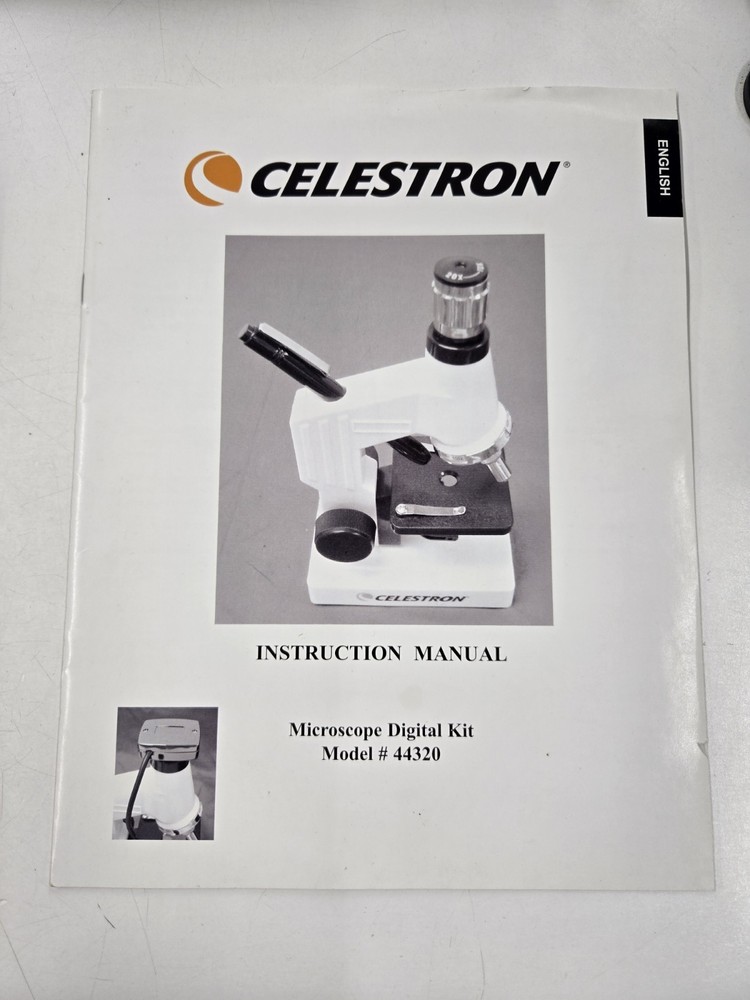 Vintage 2008 Celestron 44320 Digital Microscope Kit. Made In China