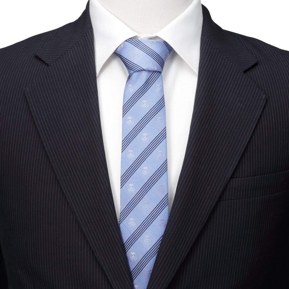 Star Wars Stormtrooper Blue Plaid Tie