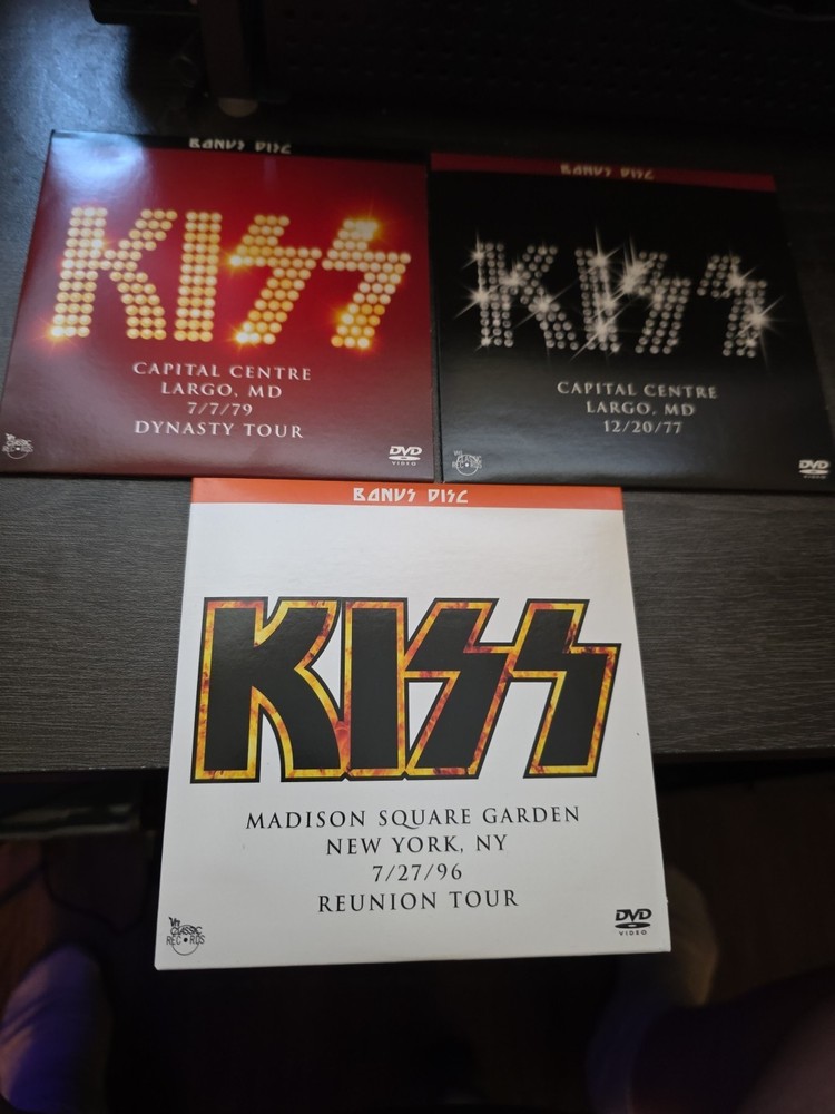 3 KISS KISSOLOGY DVD BONUS DISCS; 1 FROM EACH VOLUME. ROCK; Music & Concerts.