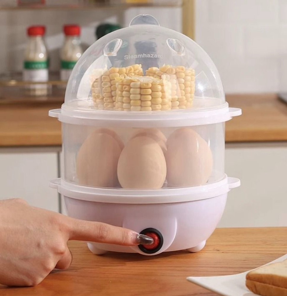 🥚 Double Layer Egg Cooker & Multi-Function Food Steamer 🥦