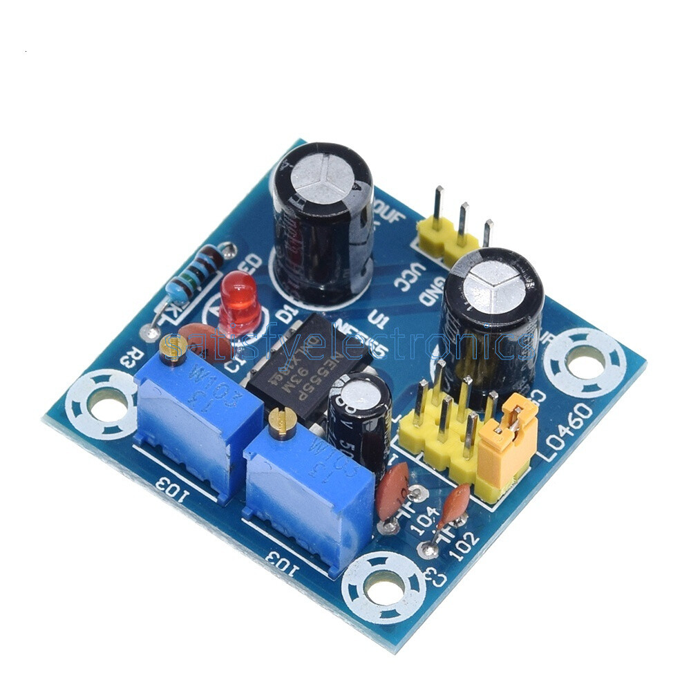 NE555 Duty Cycle and Frequency Adjustable Square Wave Module DIY Kit