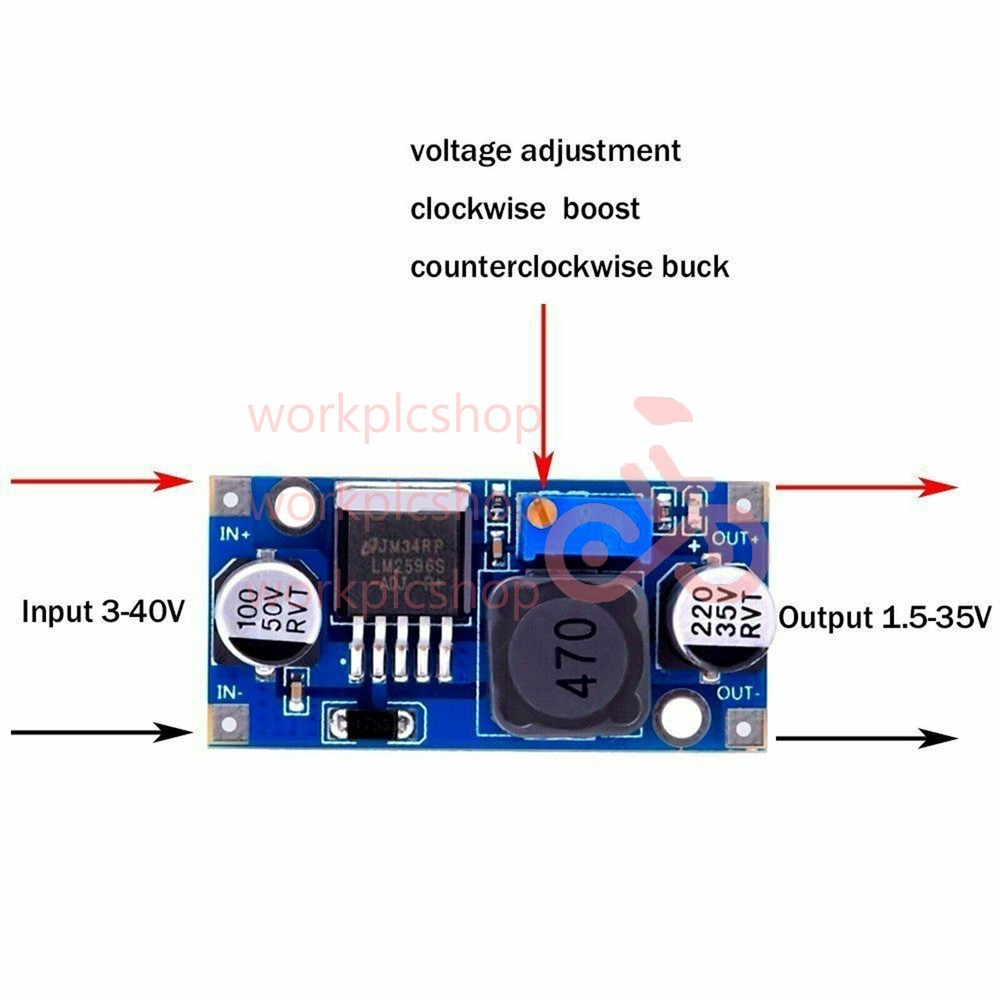 1PCS NEW DC-DC LM2596 power Supply Buck Converter step-down module