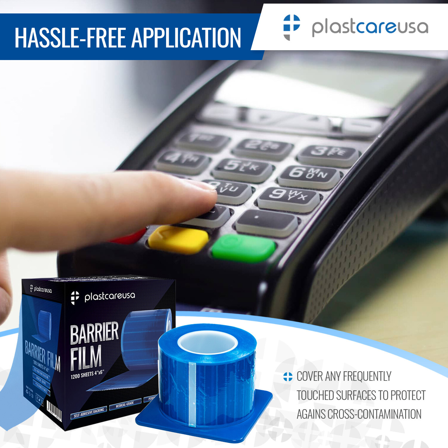 Blue Barrier Film, Plastic Sheets, Tape for Dental Tattoo Medical Adhesive Roll