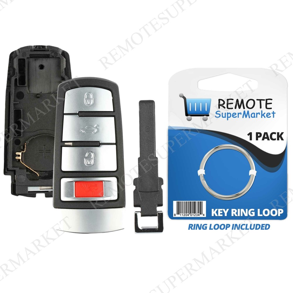 Replacement for Volkswagen 2006-2010 Passat Remote Key Fob Shell Case Pad