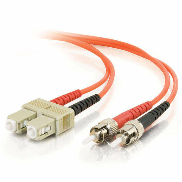 2m SC-ST Duplex 50/125 OM2 Multimode Fiber Patch Cable Orange Optic 6FT