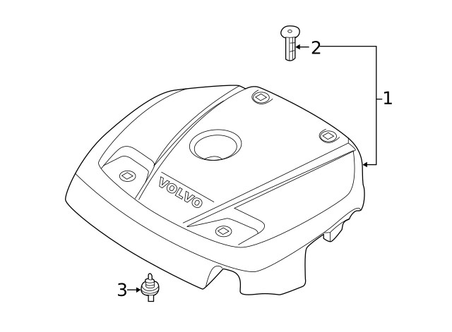 Genuine Volvo Engine Cover Clip 31380978