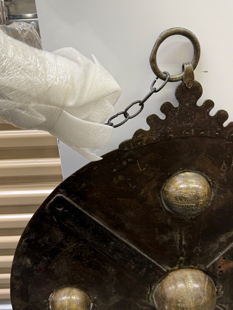 Islamic Cast Bronze Astrolabe with Five Celestial Globes Astronomical Instrument