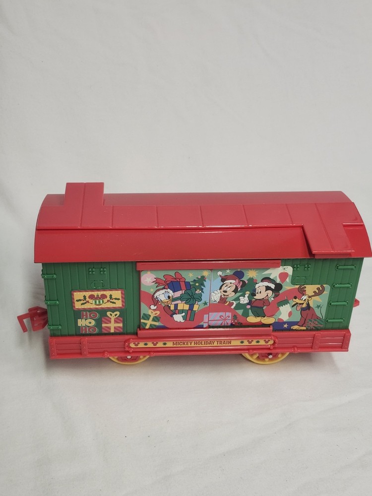 Mickey Mouse Holiday Express Train Set Collector's Edition WORKS-Missing Caboose