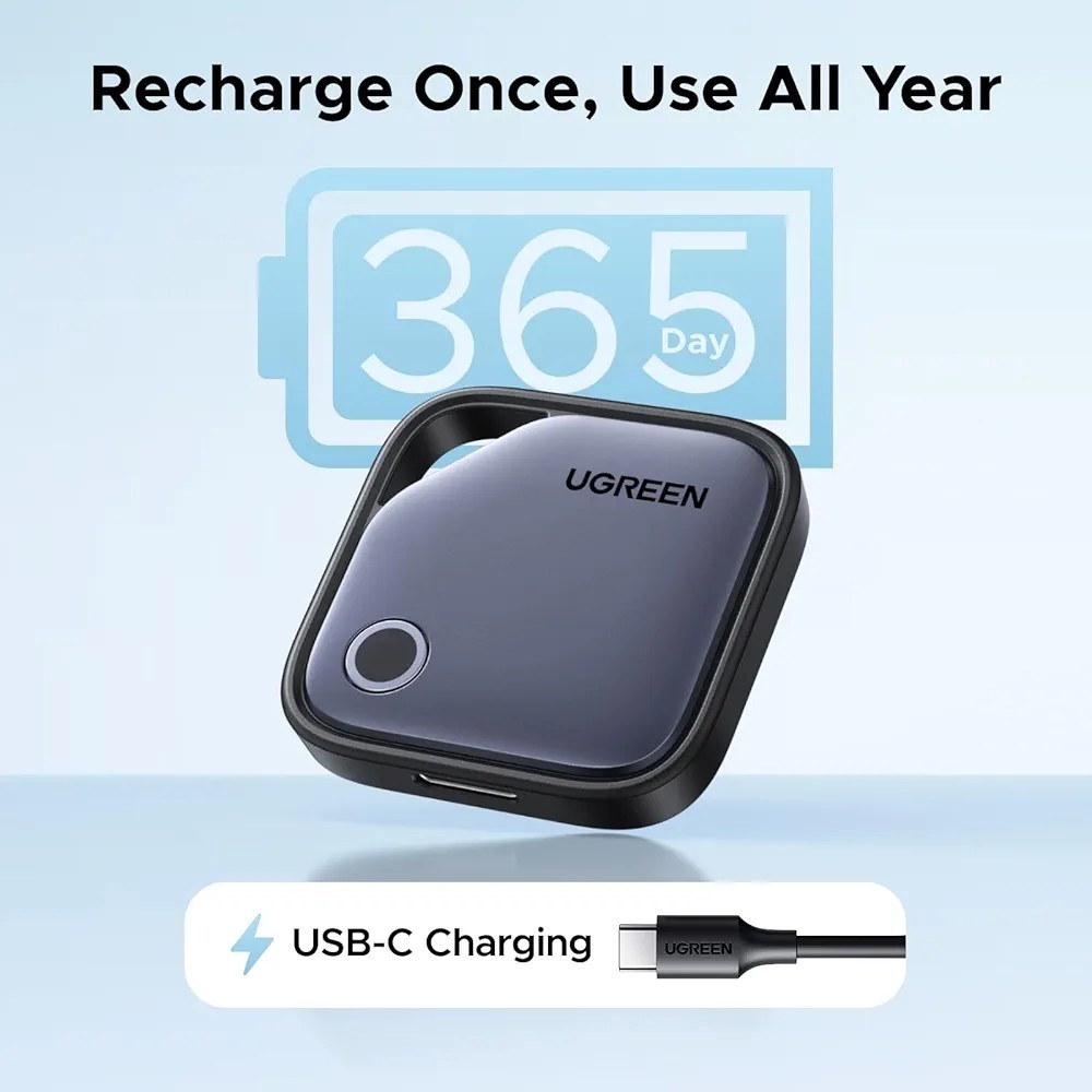 UGREEN Finder Duo (iOS and Android) Bluetooth Tracker AirTag, USB-C Rechargeable