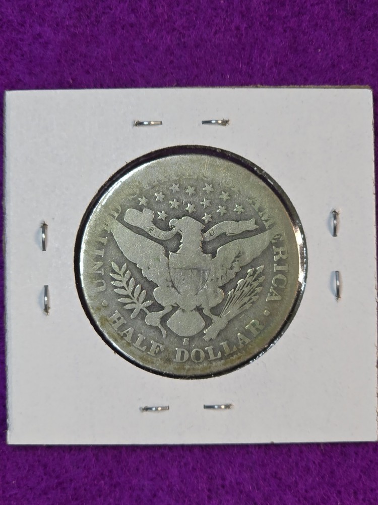 1900 S U.S. BARBER SILVER HALF DOLLAR 50c COIN