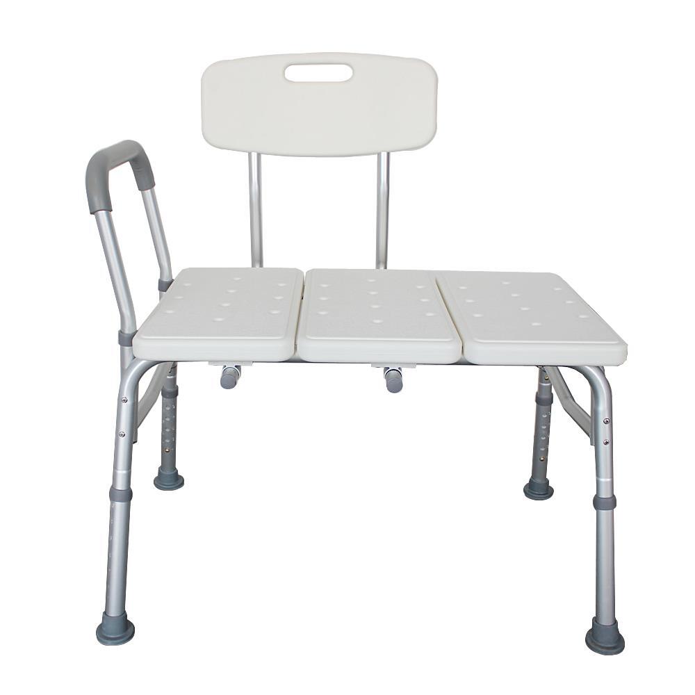 Heavy Duty Bath Tub Medical Transfer Bench Stool Shower Chair 10 Height White