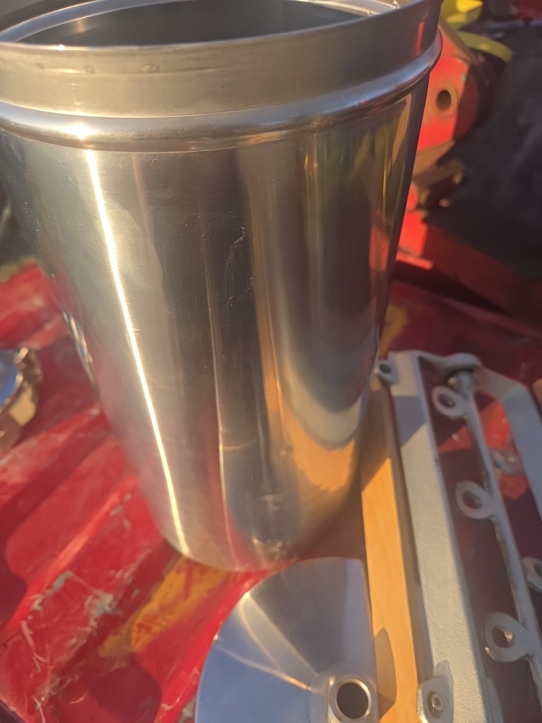 WHITE MOUNTAIN ICE CREAM FREEZER MAKER STAINLESS STEEL CANNISTER TUB 2 OF 2