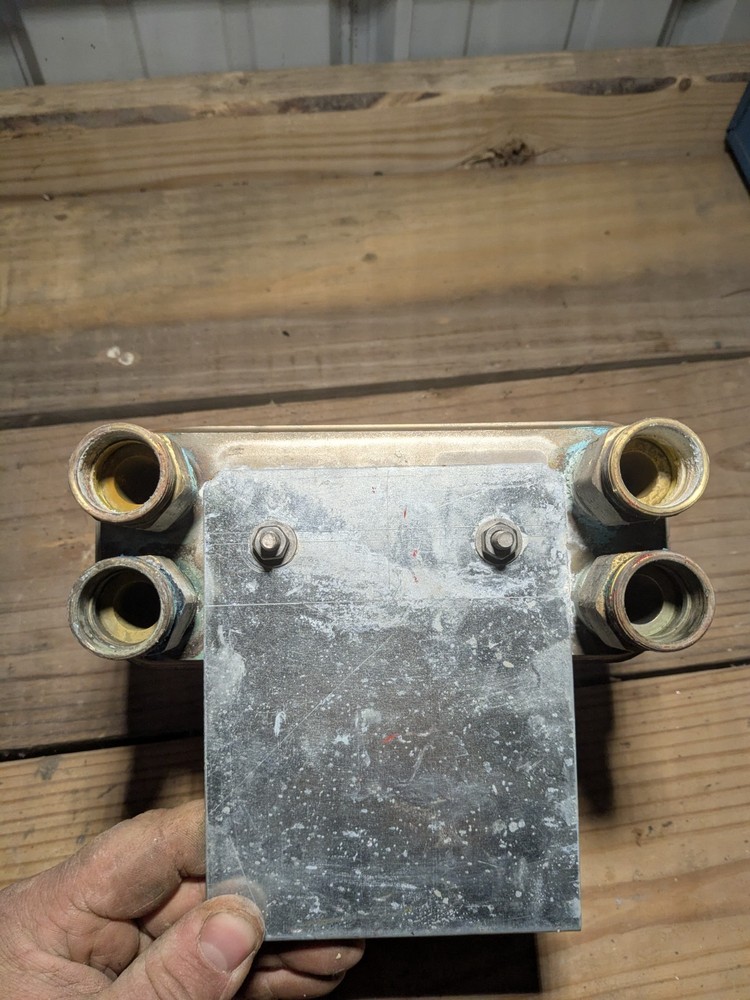 FlatPlate 3x8_14 heat exchange with mounting bracket
