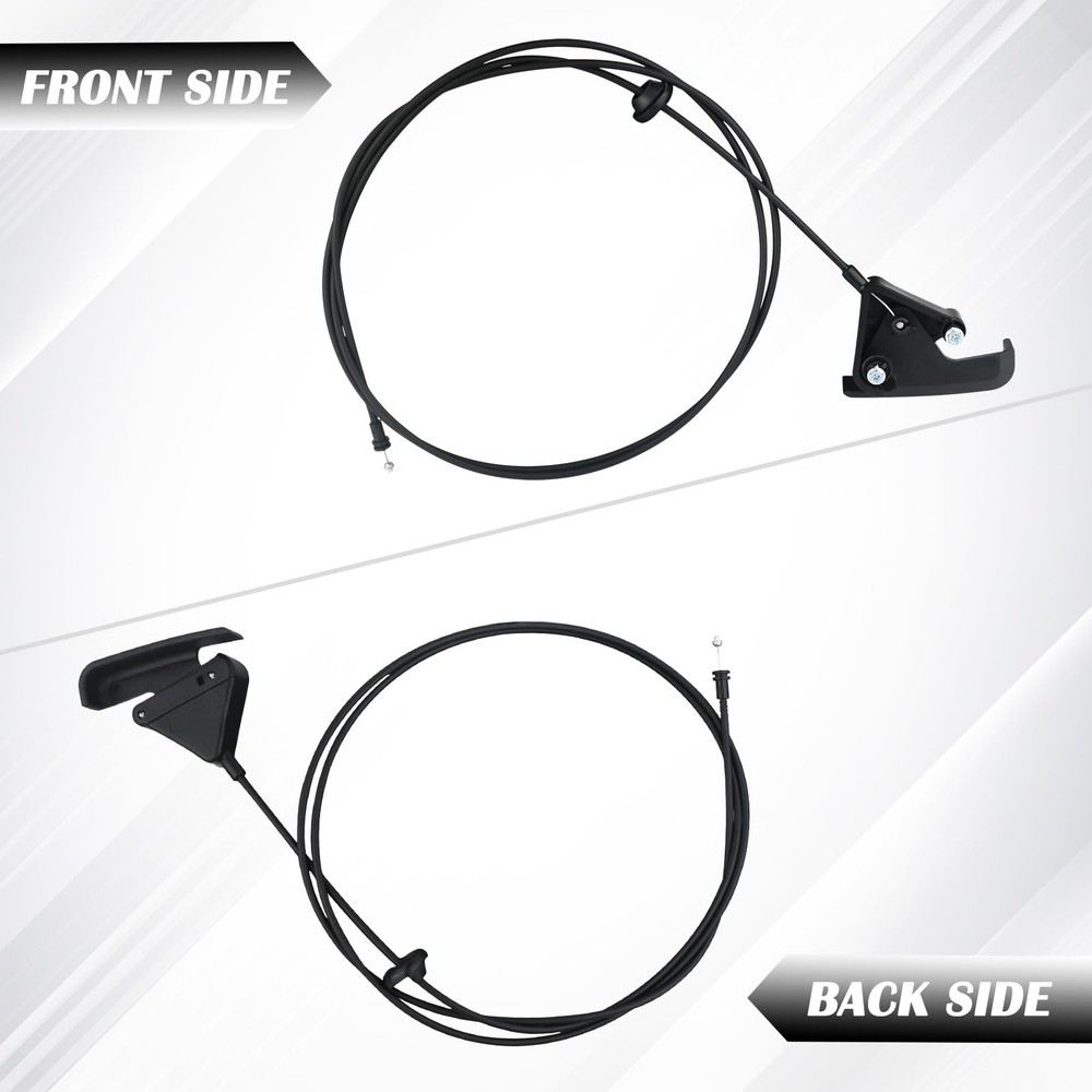 TQPONLY 912-086 Hood Release Cable & Pull Handle Compatible 1994-2005, Black