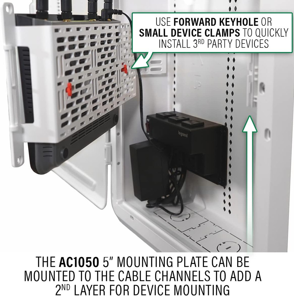 AC1050-EMK Mounting Plate, White/Red